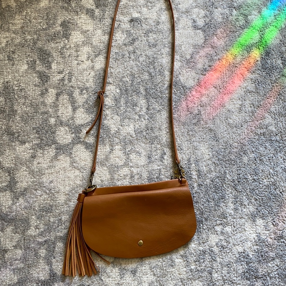 🍀 Lucky Brand 🍀brown leather shoulder purse